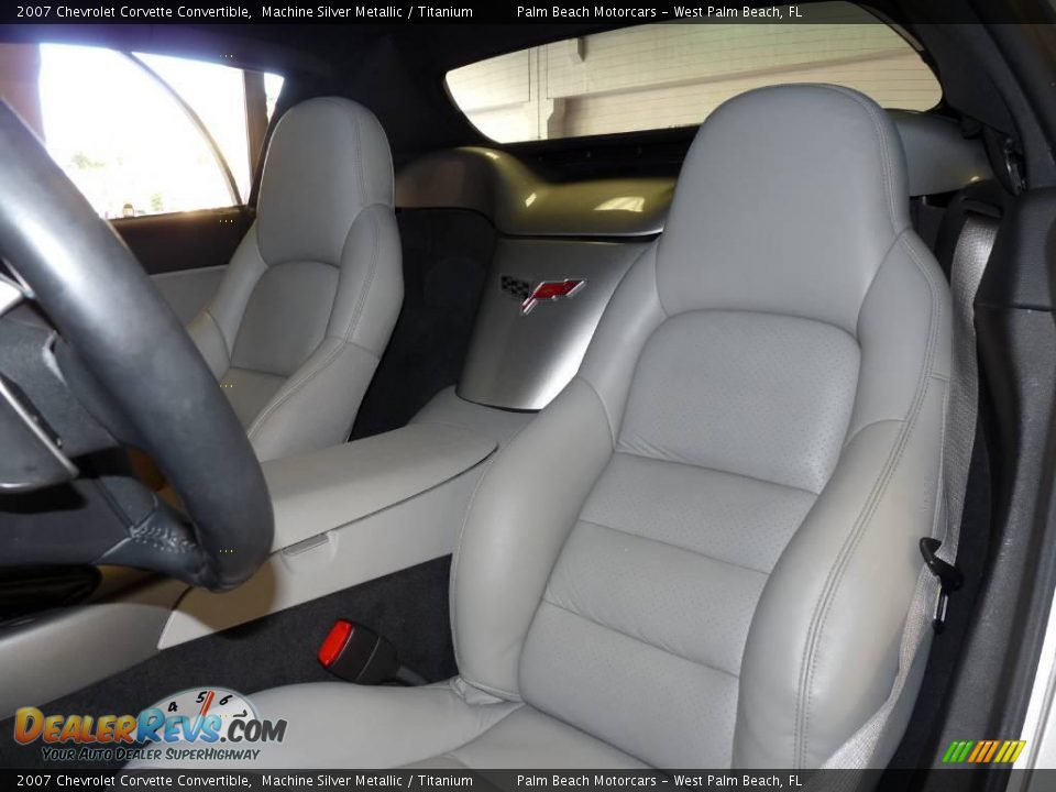2007 Chevrolet Corvette Convertible Machine Silver Metallic / Titanium Photo #18