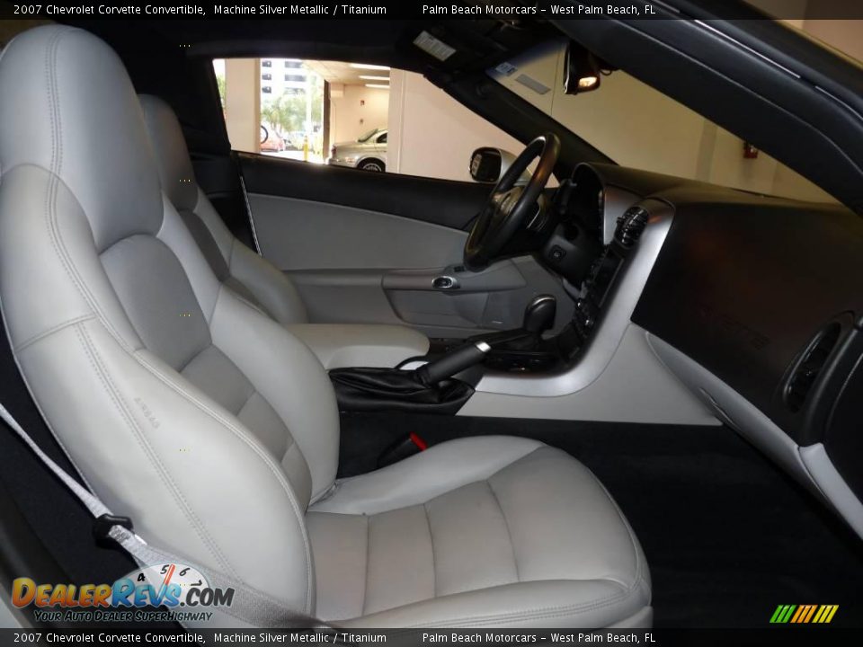 2007 Chevrolet Corvette Convertible Machine Silver Metallic / Titanium Photo #23