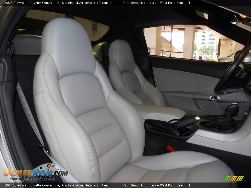 2007 Chevrolet Corvette Convertible Machine Silver Metallic / Titanium Photo #24