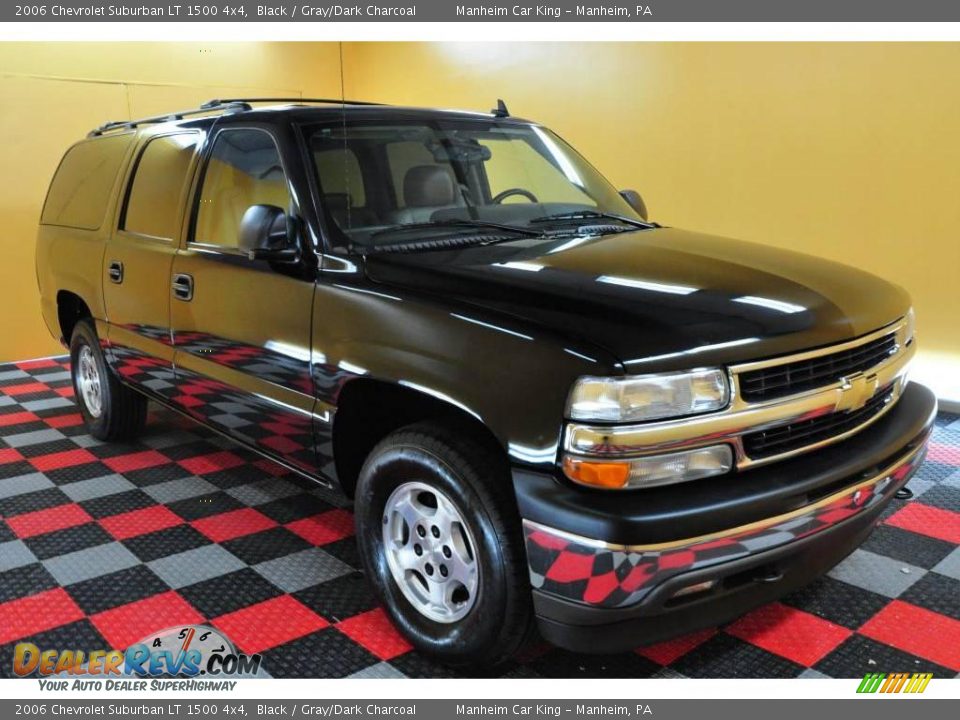 2006 Chevrolet Suburban LT 1500 4x4 Black / Gray/Dark Charcoal Photo #1