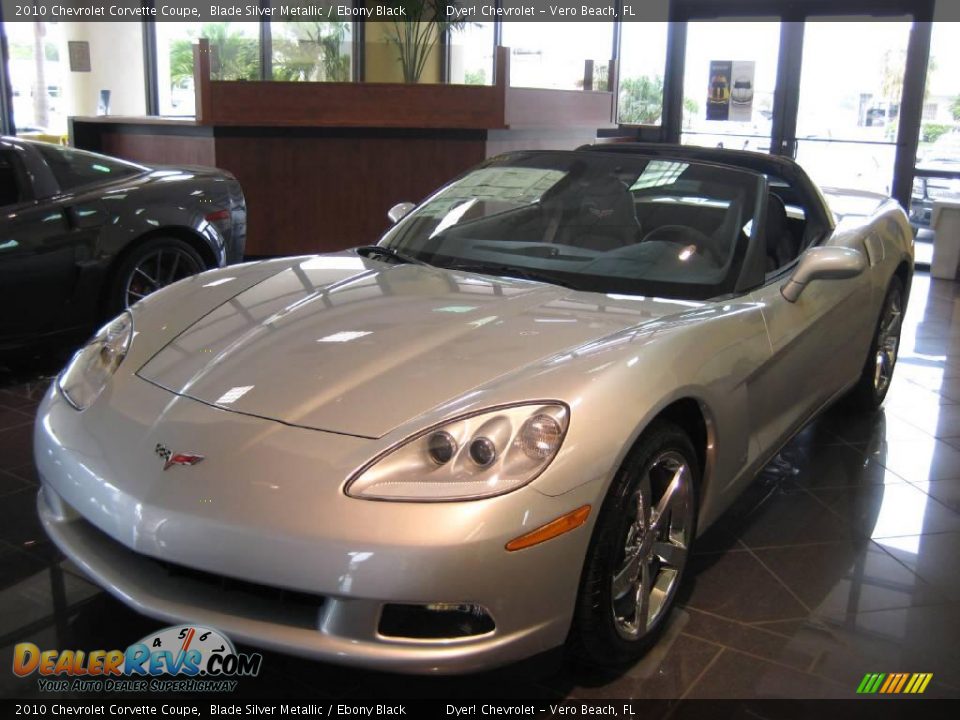 2010 Chevrolet Corvette Coupe Blade Silver Metallic / Ebony Black Photo #1