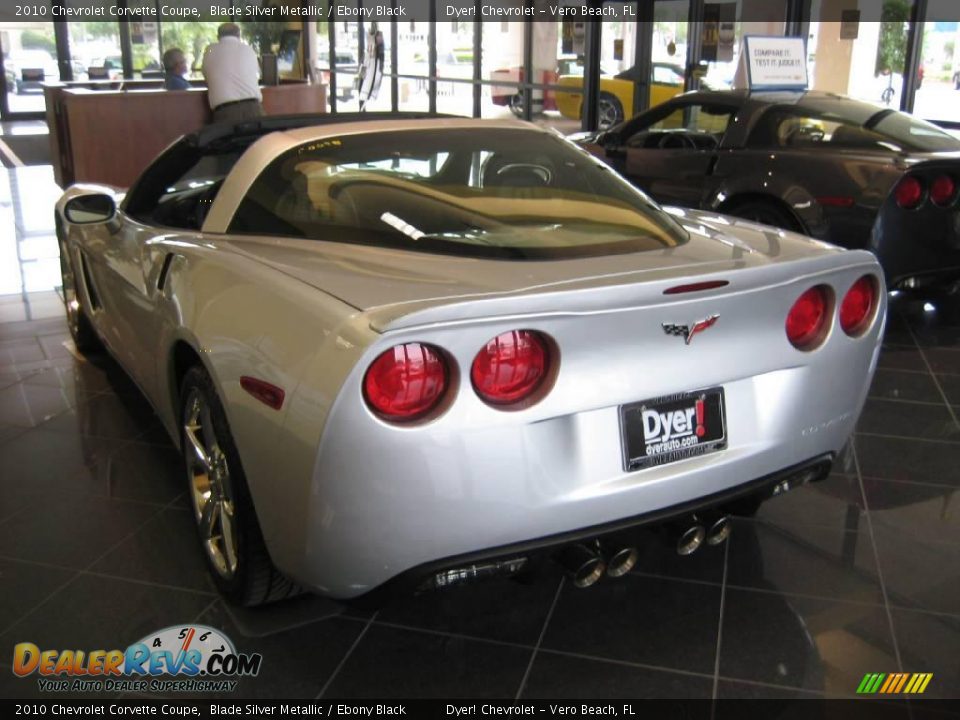 2010 Chevrolet Corvette Coupe Blade Silver Metallic / Ebony Black Photo #2