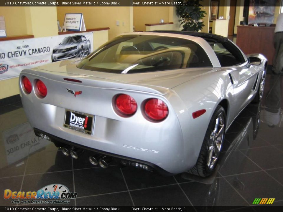 2010 Chevrolet Corvette Coupe Blade Silver Metallic / Ebony Black Photo #3