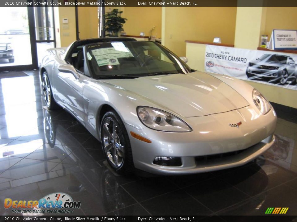 2010 Chevrolet Corvette Coupe Blade Silver Metallic / Ebony Black Photo #4
