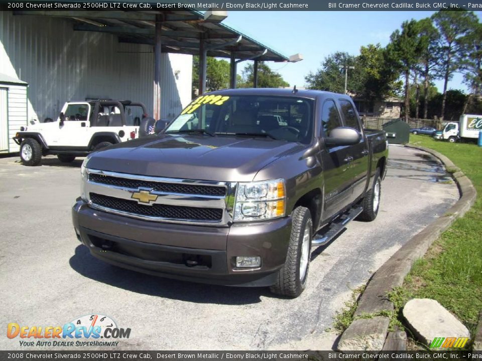 2008 Chevrolet Silverado 2500HD LTZ Crew Cab Desert Brown Metallic / Ebony Black/Light Cashmere Photo #3