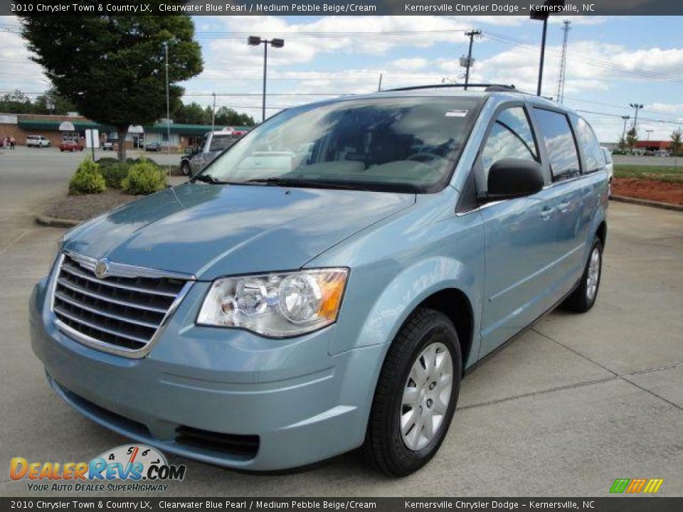 2010 Chrysler Town & Country LX Clearwater Blue Pearl / Medium Pebble Beige/Cream Photo #1