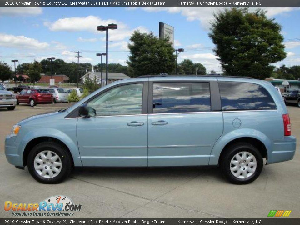 2010 Chrysler Town & Country LX Clearwater Blue Pearl / Medium Pebble Beige/Cream Photo #2