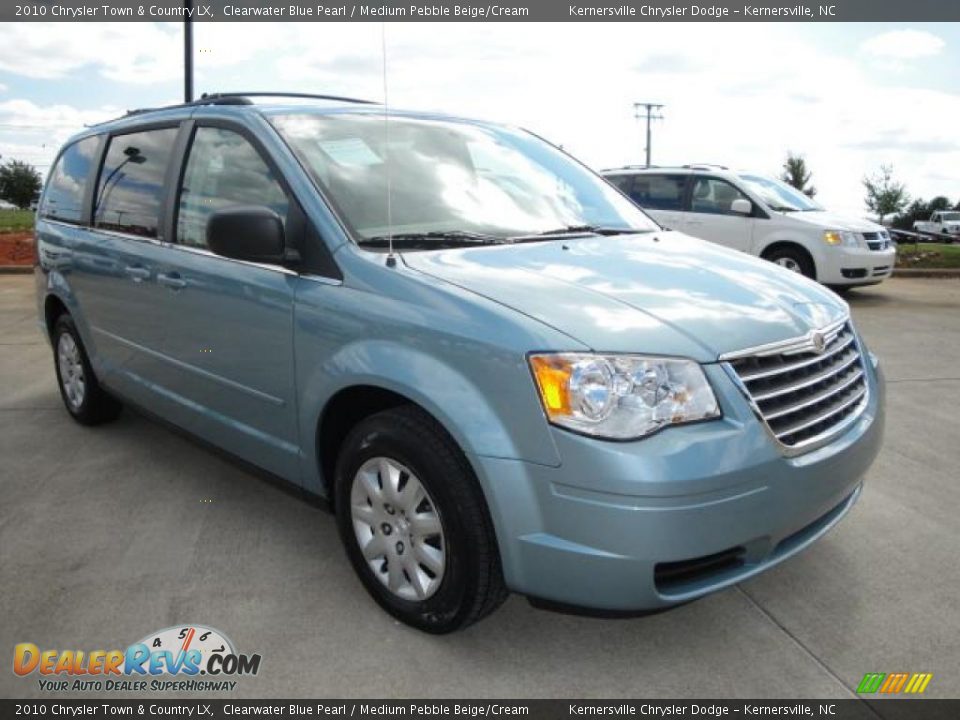 2010 Chrysler Town & Country LX Clearwater Blue Pearl / Medium Pebble Beige/Cream Photo #7