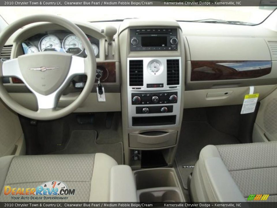2010 Chrysler Town & Country LX Clearwater Blue Pearl / Medium Pebble Beige/Cream Photo #13