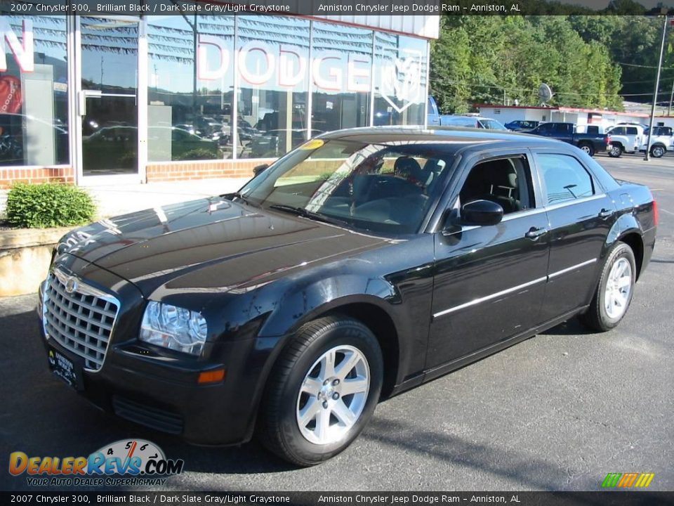 2007 Chrysler 300 Brilliant Black / Dark Slate Gray/Light Graystone Photo #1