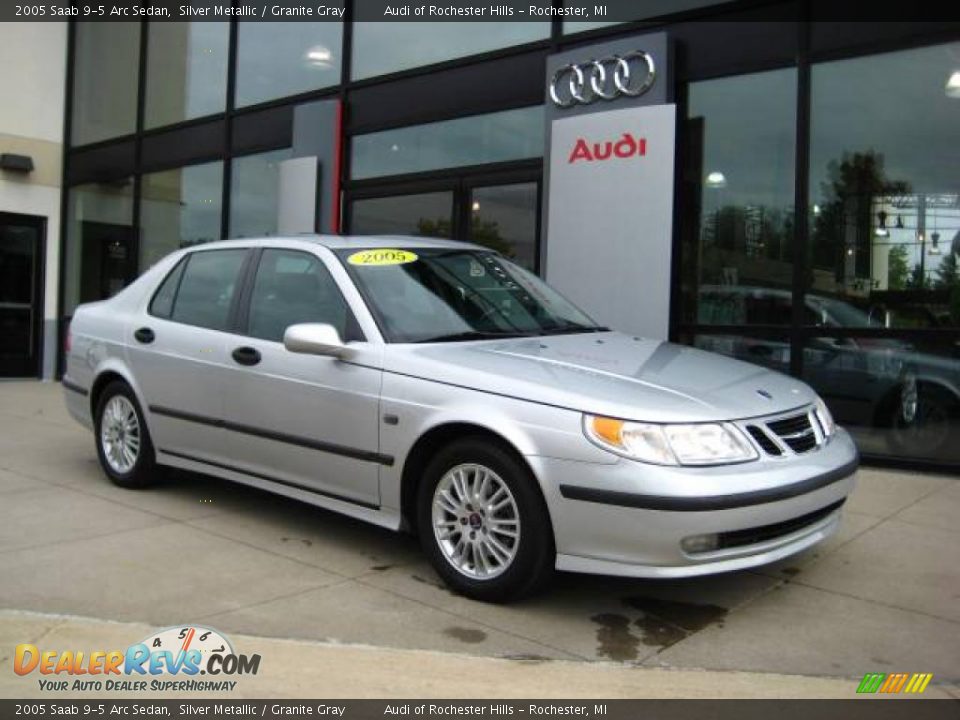 2005 Saab 9-5 Arc Sedan Silver Metallic / Granite Gray Photo #1