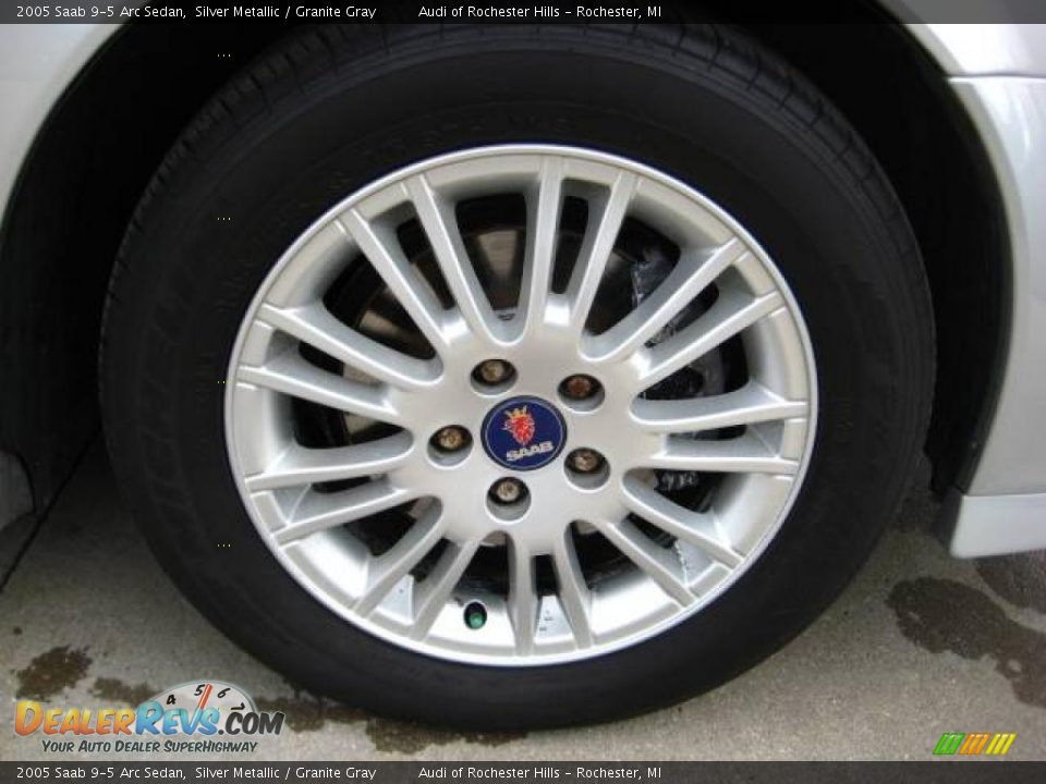 2005 Saab 9-5 Arc Sedan Silver Metallic / Granite Gray Photo #8