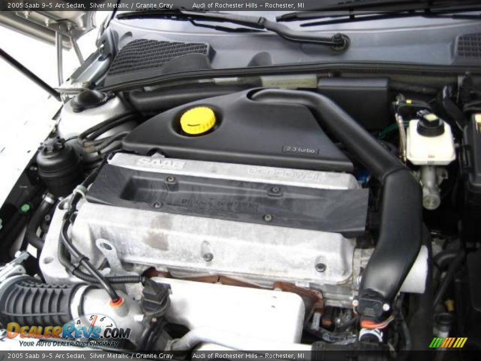 2005 Saab 9-5 Arc Sedan Silver Metallic / Granite Gray Photo #10