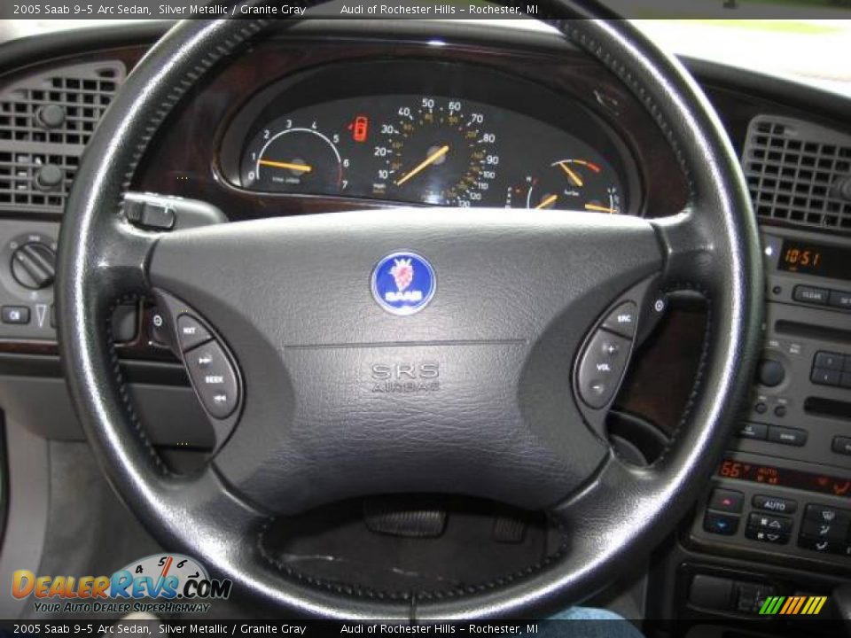 2005 Saab 9-5 Arc Sedan Silver Metallic / Granite Gray Photo #21