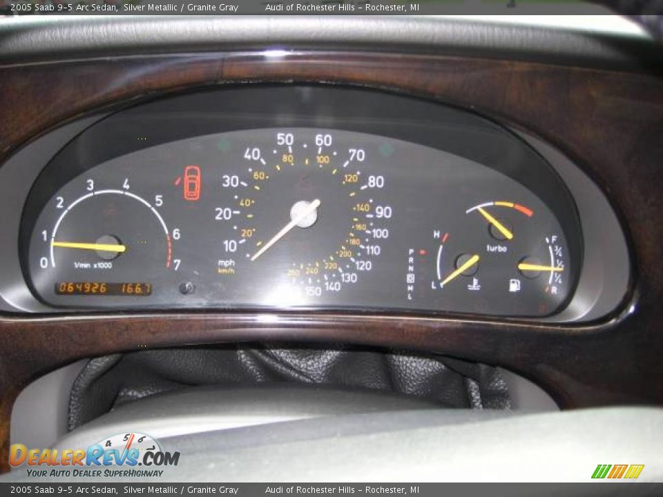 2005 Saab 9-5 Arc Sedan Silver Metallic / Granite Gray Photo #22
