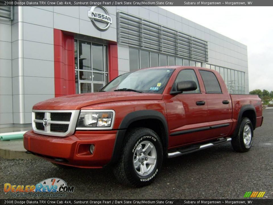 2008 Dodge Dakota TRX Crew Cab 4x4 Sunburst Orange Pearl / Dark Slate Gray/Medium Slate Gray Photo #1