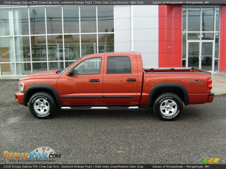 2008 Dodge Dakota TRX Crew Cab 4x4 Sunburst Orange Pearl / Dark Slate Gray/Medium Slate Gray Photo #2