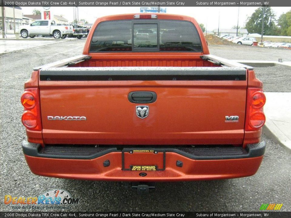 2008 Dodge Dakota TRX Crew Cab 4x4 Sunburst Orange Pearl / Dark Slate Gray/Medium Slate Gray Photo #4