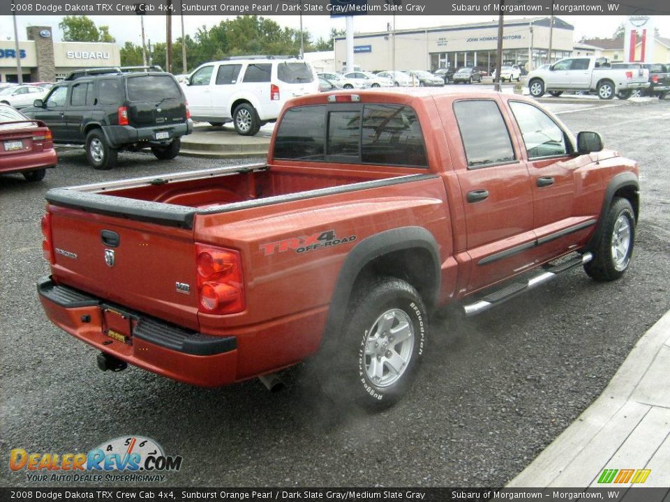 2008 Dodge Dakota TRX Crew Cab 4x4 Sunburst Orange Pearl / Dark Slate Gray/Medium Slate Gray Photo #5