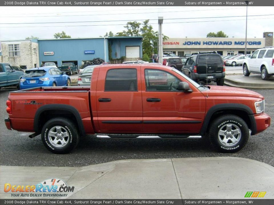2008 Dodge Dakota TRX Crew Cab 4x4 Sunburst Orange Pearl / Dark Slate Gray/Medium Slate Gray Photo #6