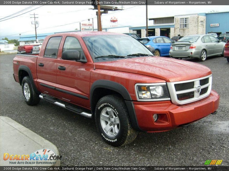 2008 Dodge Dakota TRX Crew Cab 4x4 Sunburst Orange Pearl / Dark Slate Gray/Medium Slate Gray Photo #7