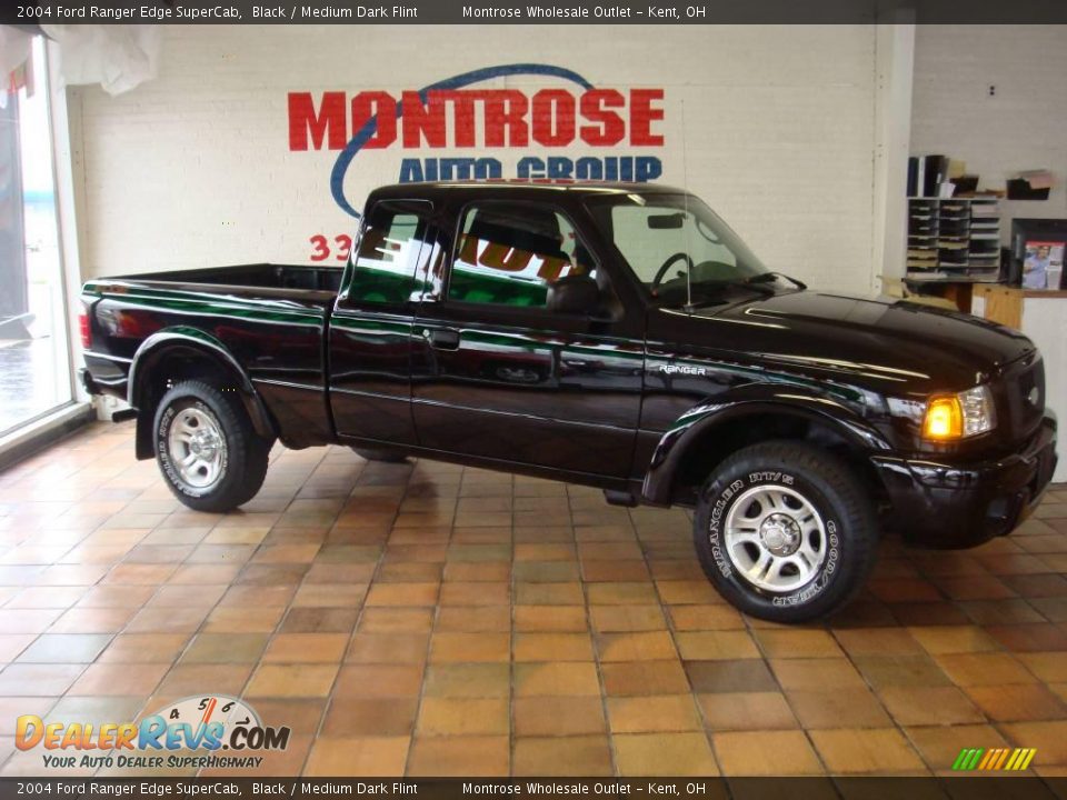 2004 Ford Ranger Edge SuperCab Black / Medium Dark Flint Photo #4