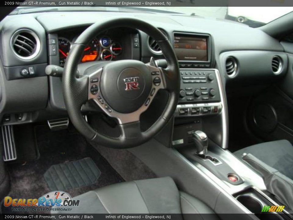 2009 Nissan GT-R Premium Gun Metallic / Black Photo #10