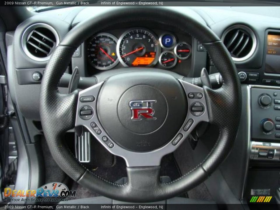 2009 Nissan GT-R Premium Gun Metallic / Black Photo #14