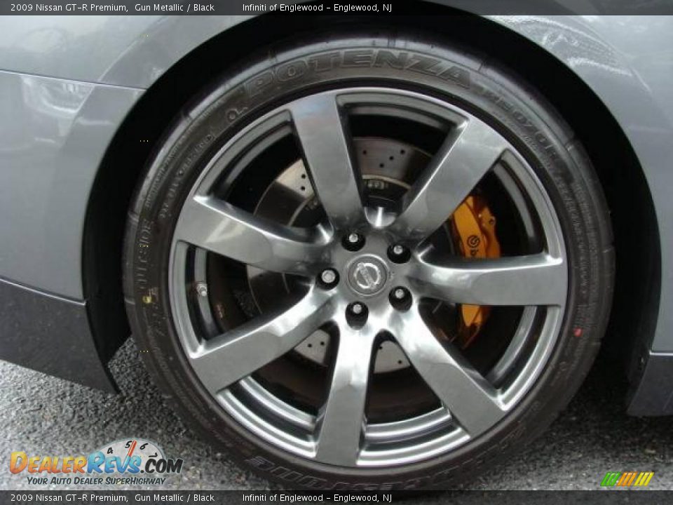 2009 Nissan GT-R Premium Gun Metallic / Black Photo #27