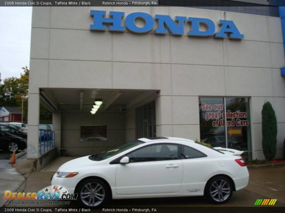 2008 Honda Civic Si Coupe Taffeta White / Black Photo #1