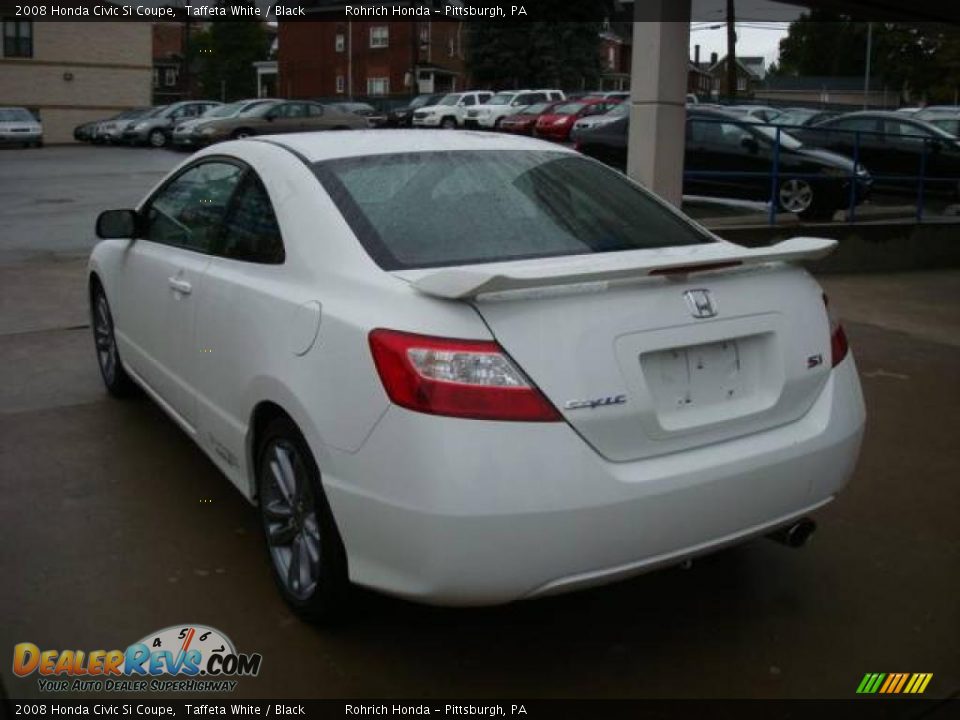 2008 Honda Civic Si Coupe Taffeta White / Black Photo #2