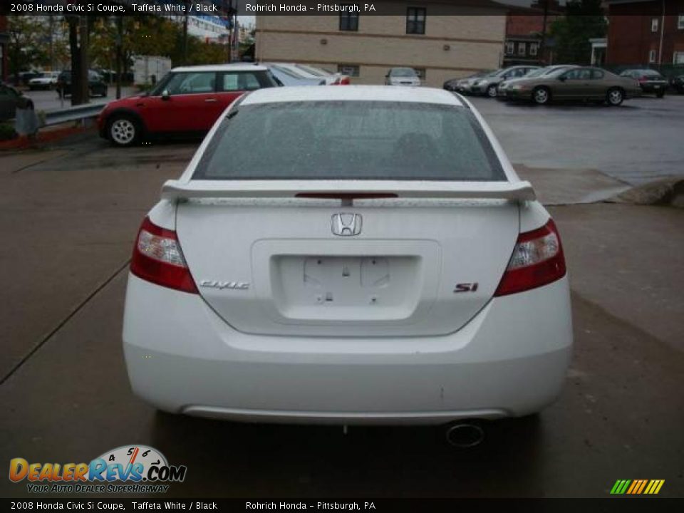 2008 Honda Civic Si Coupe Taffeta White / Black Photo #3