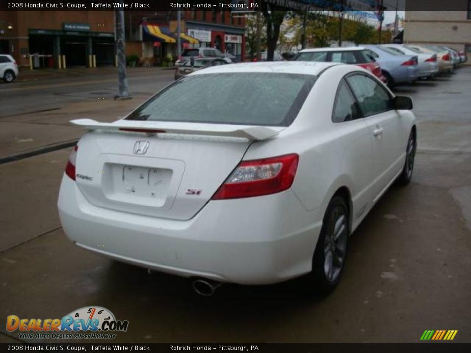 2008 Honda Civic Si Coupe Taffeta White / Black Photo #4