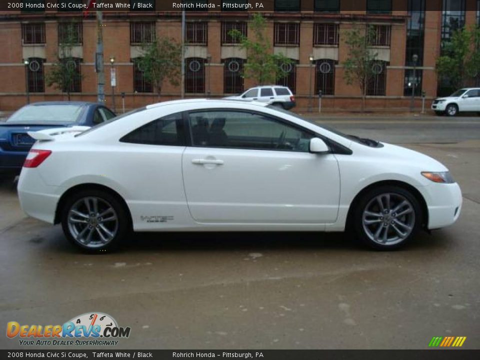 2008 Honda Civic Si Coupe Taffeta White / Black Photo #5