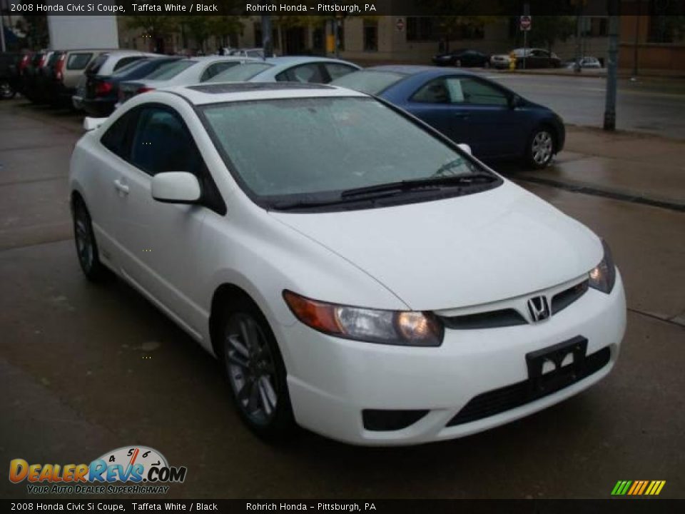 2008 Honda Civic Si Coupe Taffeta White / Black Photo #6