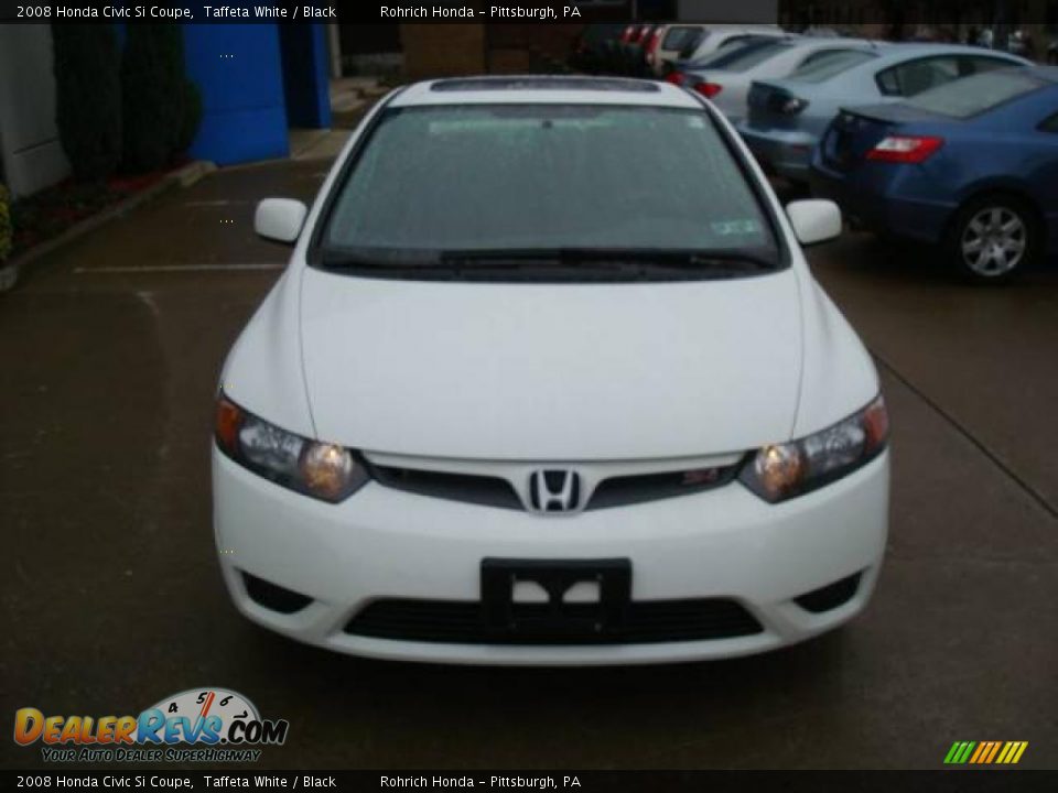 2008 Honda Civic Si Coupe Taffeta White / Black Photo #7