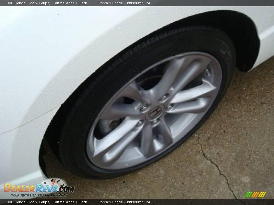 2008 Honda Civic Si Coupe Taffeta White / Black Photo #9