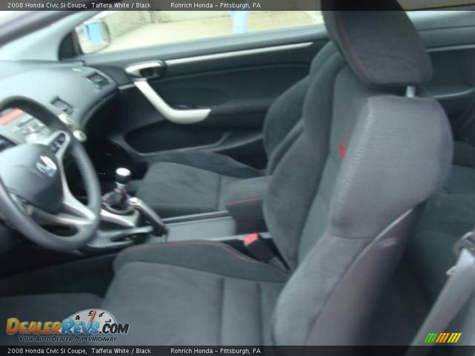 2008 Honda Civic Si Coupe Taffeta White / Black Photo #10