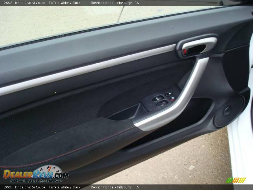 2008 Honda Civic Si Coupe Taffeta White / Black Photo #13