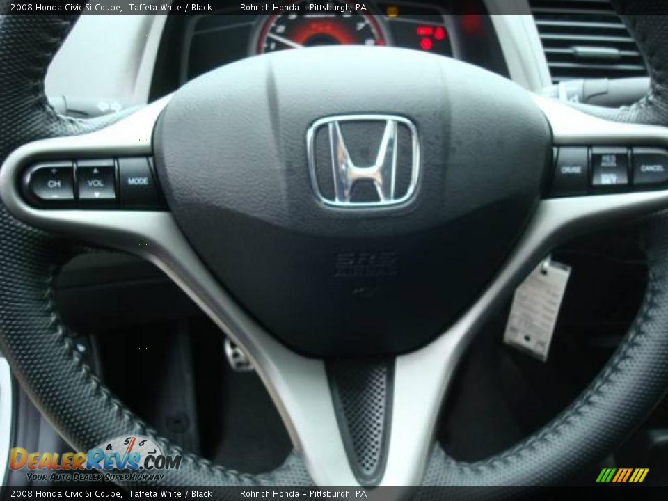 2008 Honda Civic Si Coupe Taffeta White / Black Photo #14