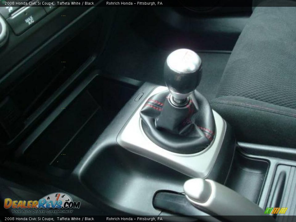 2008 Honda Civic Si Coupe Taffeta White / Black Photo #15