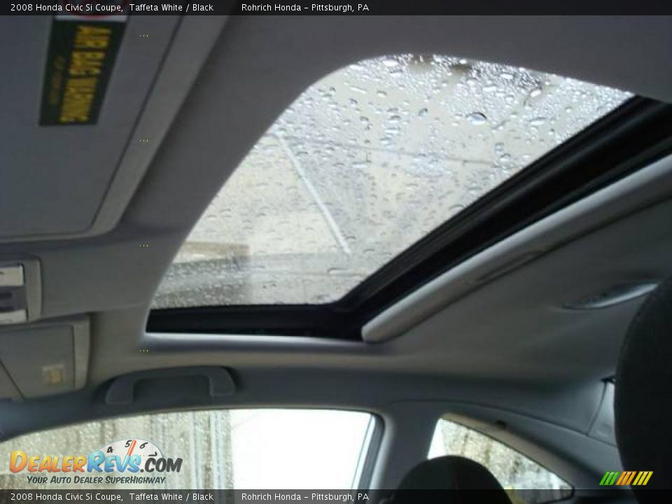 2008 Honda Civic Si Coupe Taffeta White / Black Photo #16