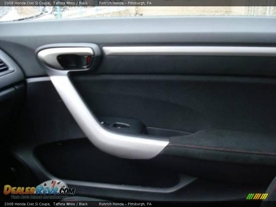 2008 Honda Civic Si Coupe Taffeta White / Black Photo #17