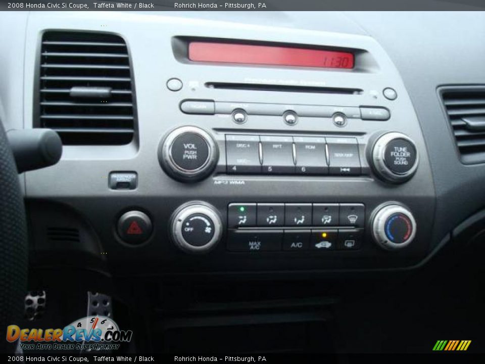 2008 Honda Civic Si Coupe Taffeta White / Black Photo #18