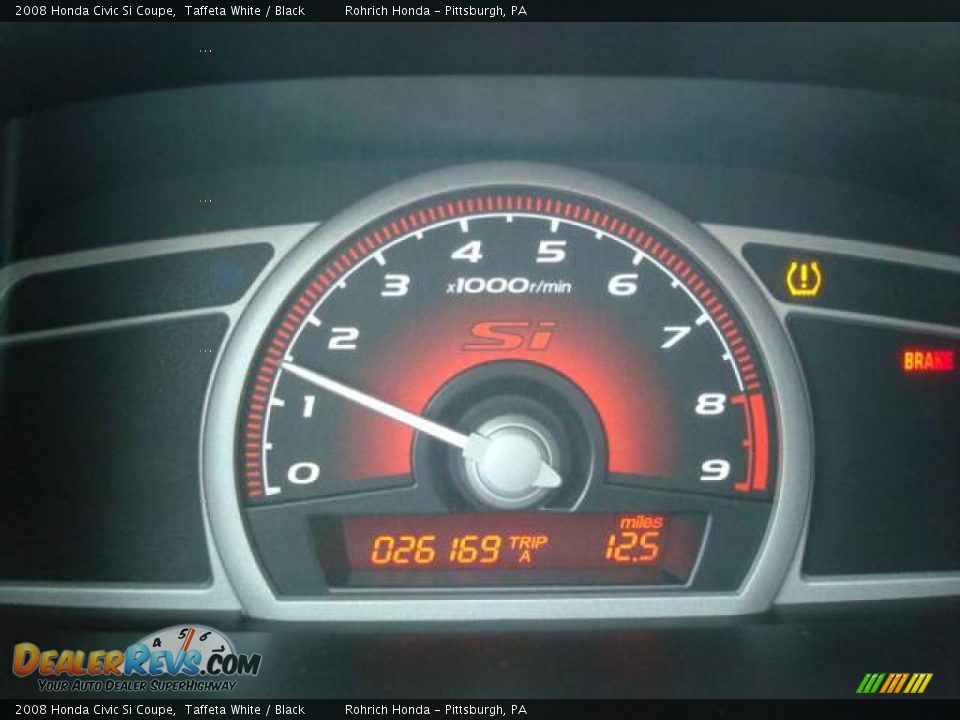 2008 Honda Civic Si Coupe Taffeta White / Black Photo #20
