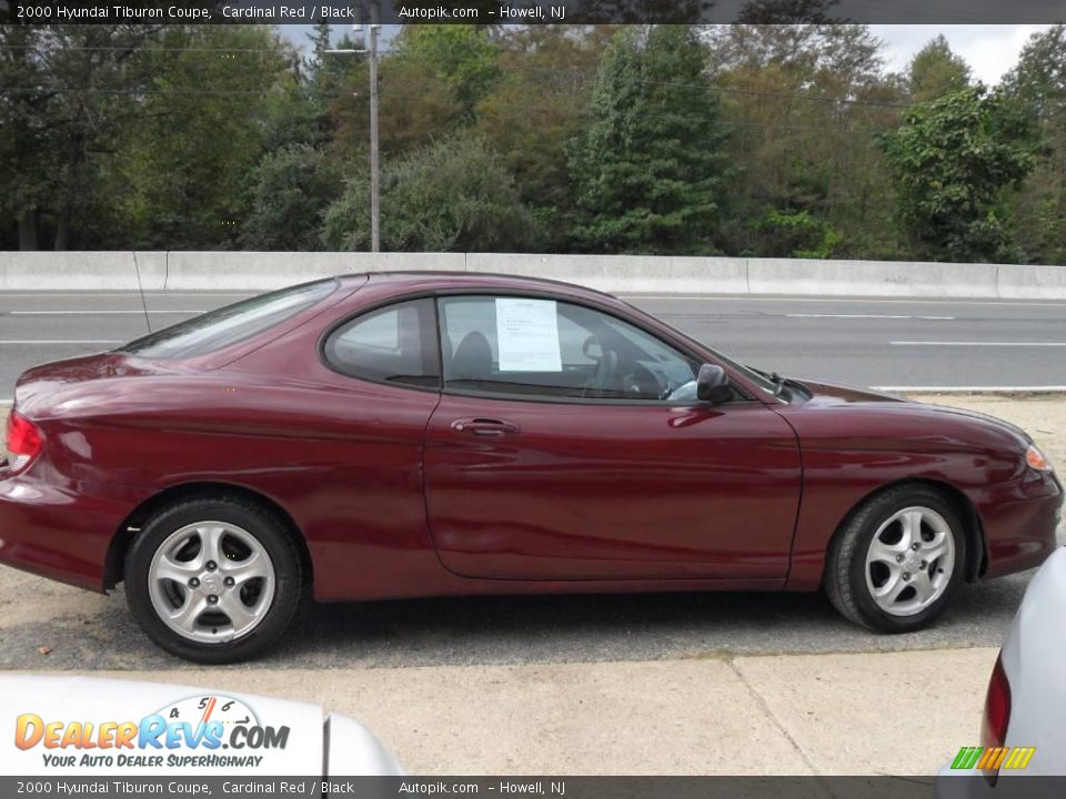 2000 Hyundai Tiburon Coupe Cardinal Red / Black Photo #4