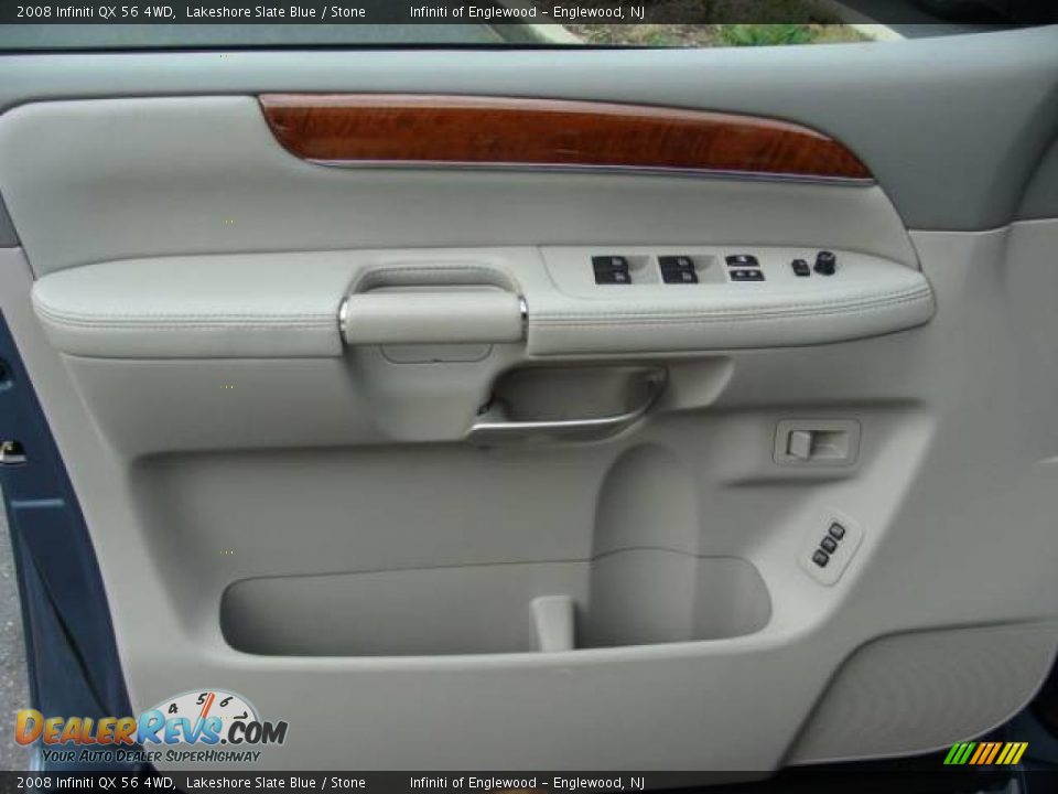 2008 Infiniti QX 56 4WD Lakeshore Slate Blue / Stone Photo #9