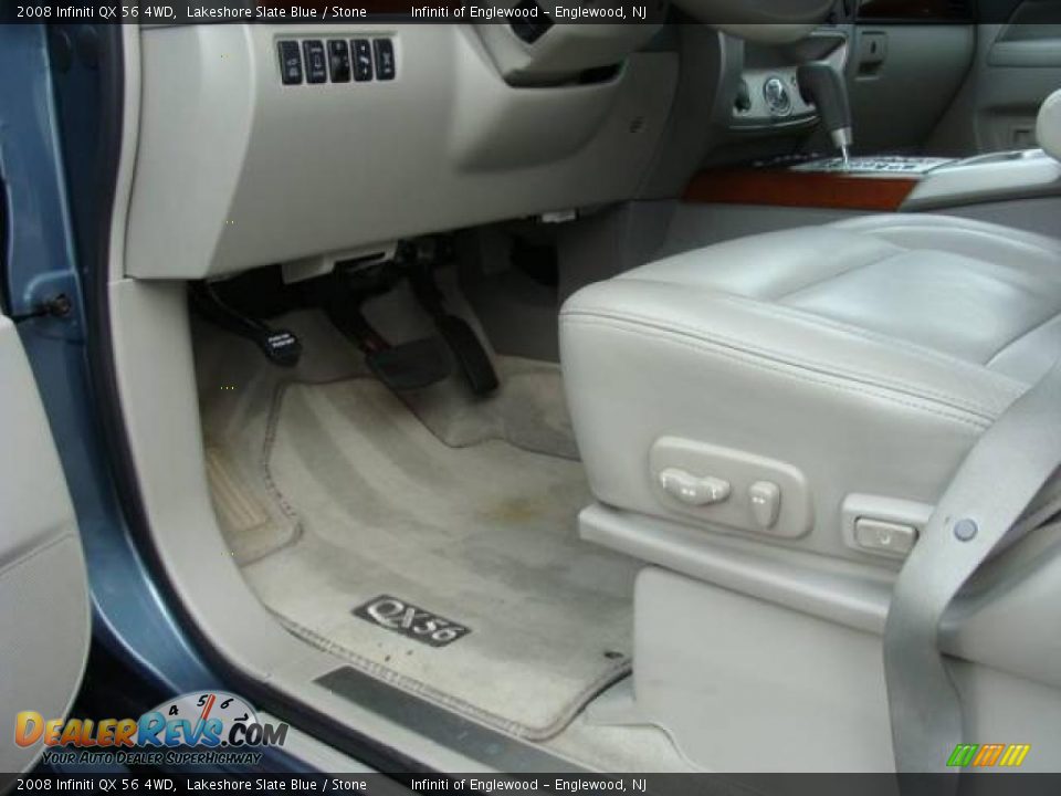 2008 Infiniti QX 56 4WD Lakeshore Slate Blue / Stone Photo #11