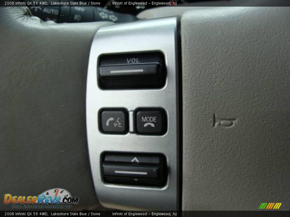 2008 Infiniti QX 56 4WD Lakeshore Slate Blue / Stone Photo #15