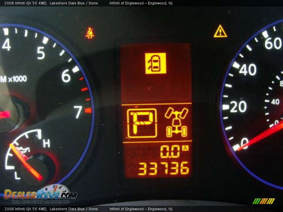 2008 Infiniti QX 56 4WD Lakeshore Slate Blue / Stone Photo #17